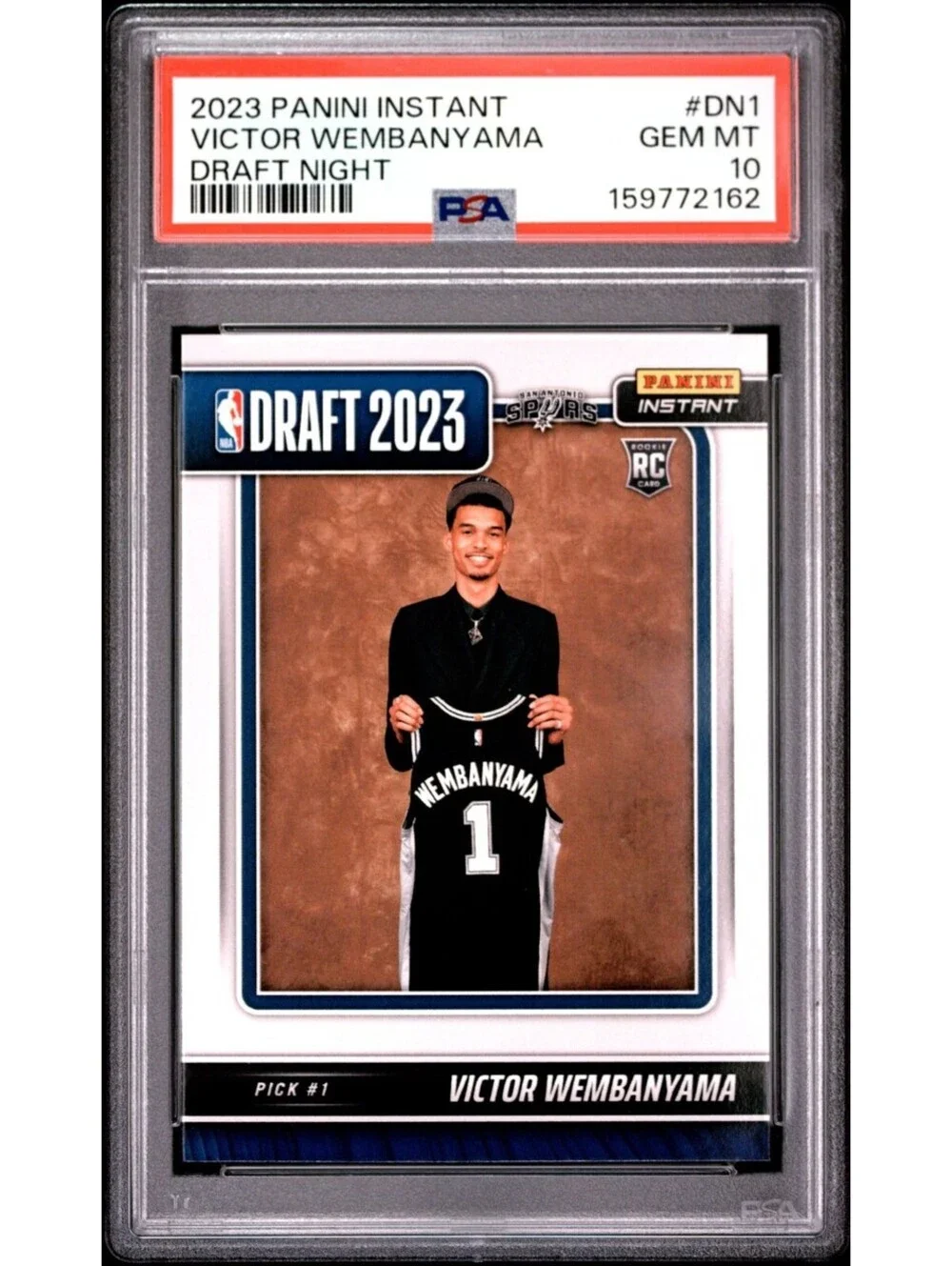2023-24 Panini Instant Draft Night #DN-1  Victor Wembanyama Rookie (RC) PSA 10
